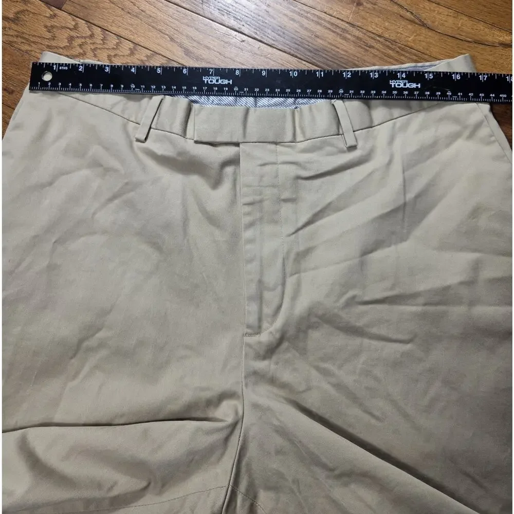 Banana Republic Mens Chino Pants 36x32 Slim Fit Khaki Tan Stretch Cotton